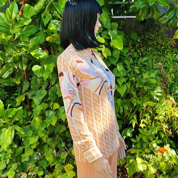 1970s Jubilee Bicycle Race Novelty Print Button Up - Picture 2 of 7